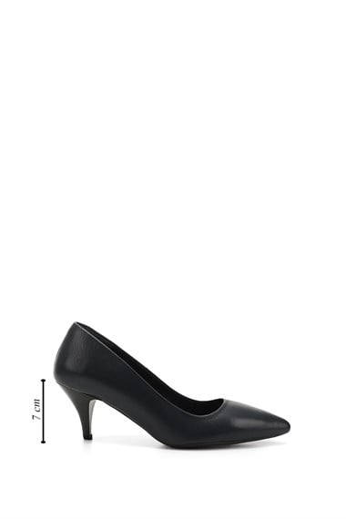 Kadın Lacivert Antik Sivri Burun İnce Topuklu Hakiki Deri Stiletto