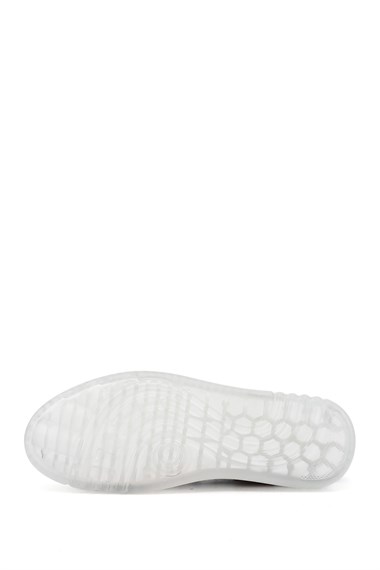 Kadın Mavi Bağcıklı Hakiki Deri Sneaker