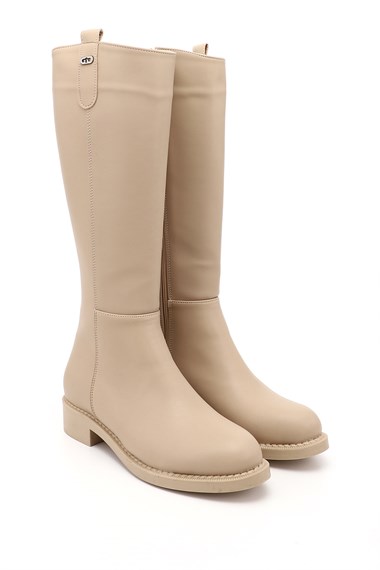 Womens Black Zippered Thermo Sole Boots