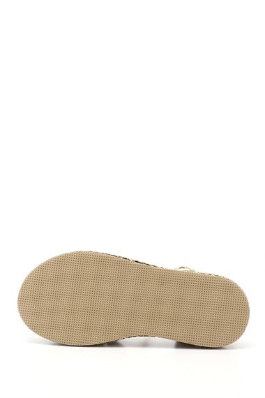 Kadın Nude Hasır Örgülü Sandalet