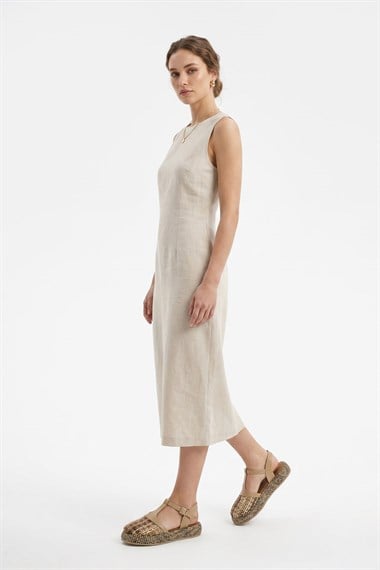 Kadın Nude Hasır Örgülü Sandalet