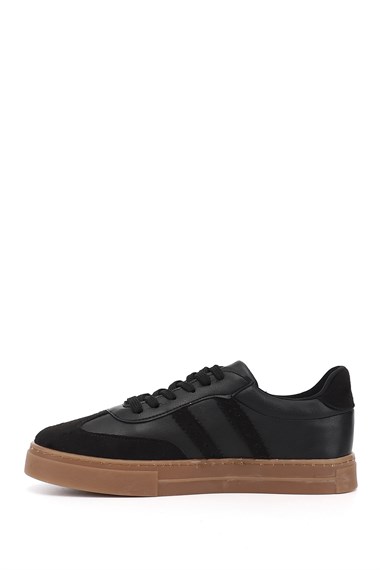 Kadın Siyah Bağcıklı Sneaker