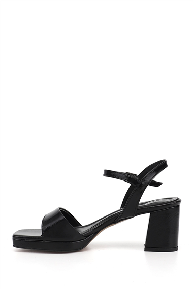 Womens Black Ankle Tied Strappy Sandals