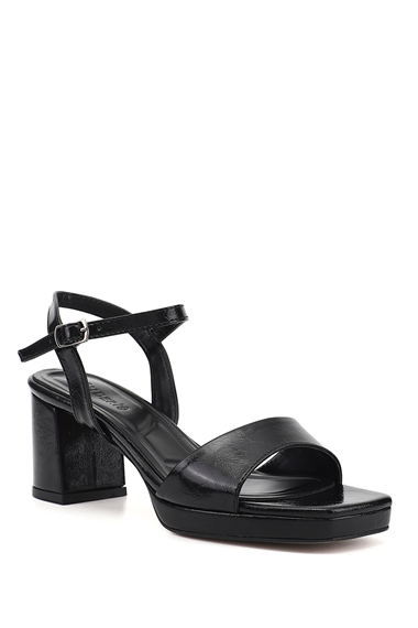 Womens Black Ankle Tied Strappy Sandals