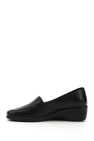 Women Black Platform Genuine Leather Shoes