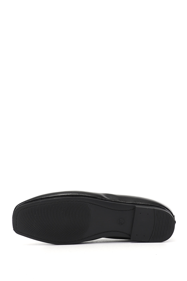 Kadın Siyah Düz Tabanlı Babet