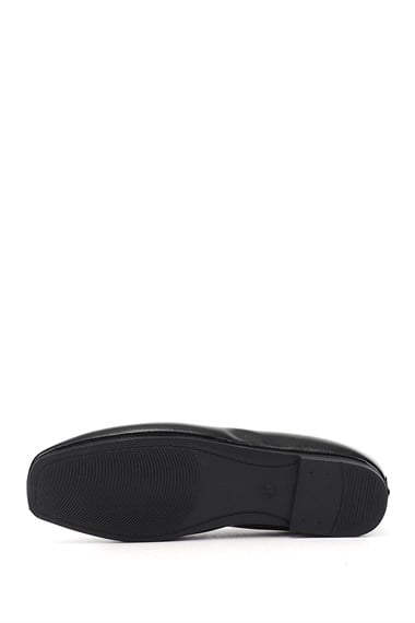 Kadın Siyah Düz Tabanlı Babet