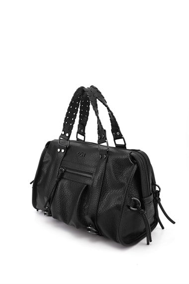 Womens Black Hand and Shoulder Bag