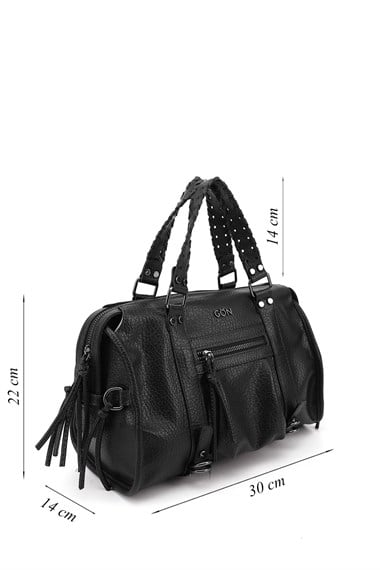 Womens Black Hand and Shoulder Bag