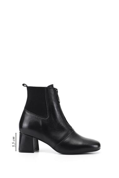 Kadın Siyah Fermuarlı Hakiki Deri Chelsea Bot