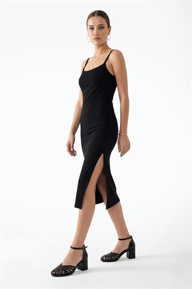 Kadın Siyah Kalın Topuklu Hakiki Deri Ayakkabı