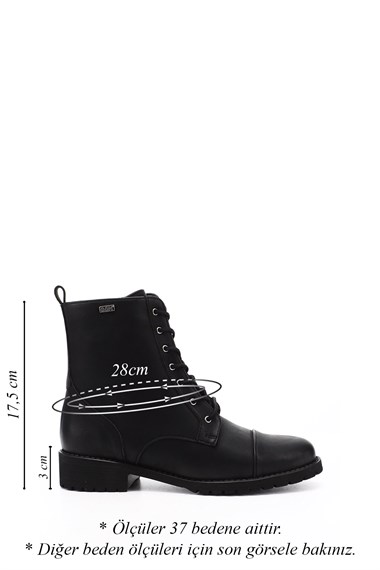 Womens Black Nubuck Zippered Rubber Sole Combat Boots