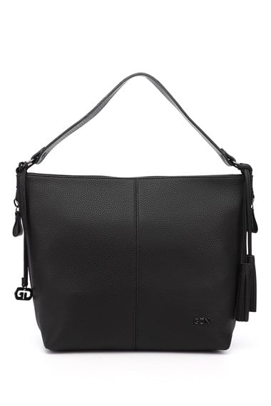 Womens Black Fringe Shoulder Bag