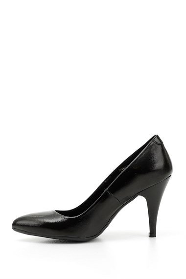 Womens Black Patent Leather Pointed Toe Thin Heel Genuine Leather Stiletto