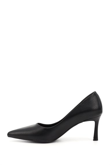 Kadın Siyah Sivri Burun İnce Topuklu Stiletto