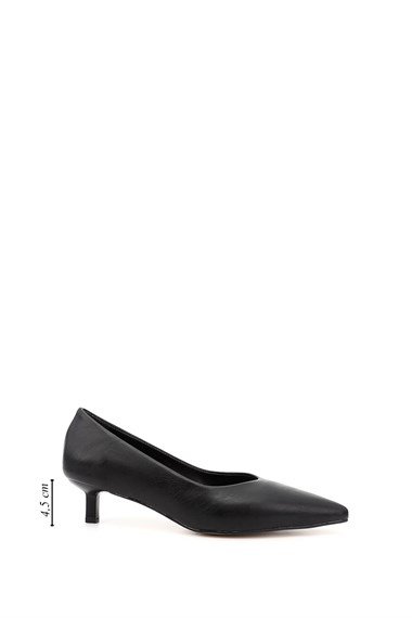 Kadın Siyah Sivri Burun İnce Topuklu Stiletto