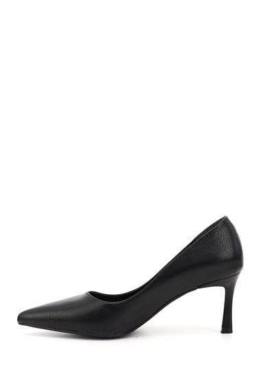 Kadın Siyah Sivri Burun İnce Topuklu Stiletto