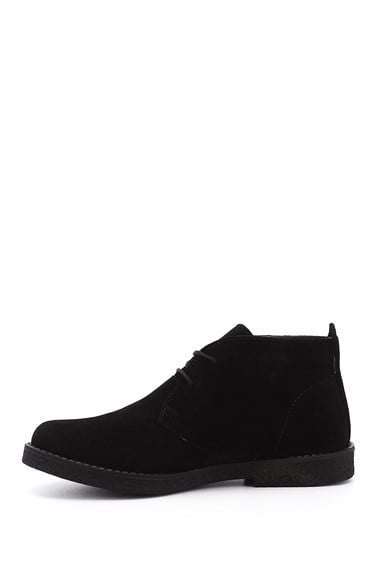 Womens Black Suede Oxford Mold Rubber Sole Genuine Leather Boot