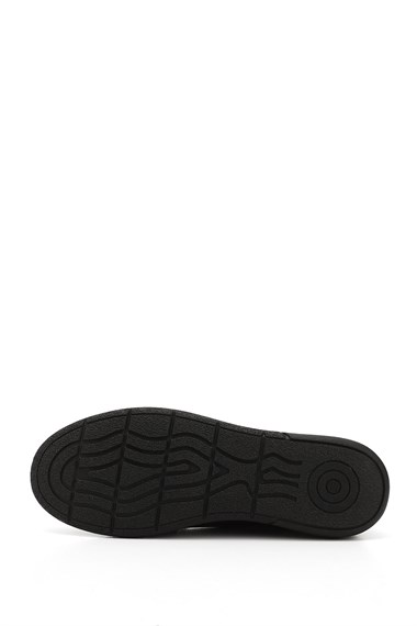 Kadın Siyah Tokalı Rok Hakiki Deri Comfort Loafer