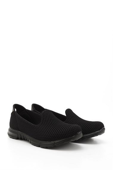 Kadın Siyah Triko Memory Foam Tabanlıklı Comfort Sneaker