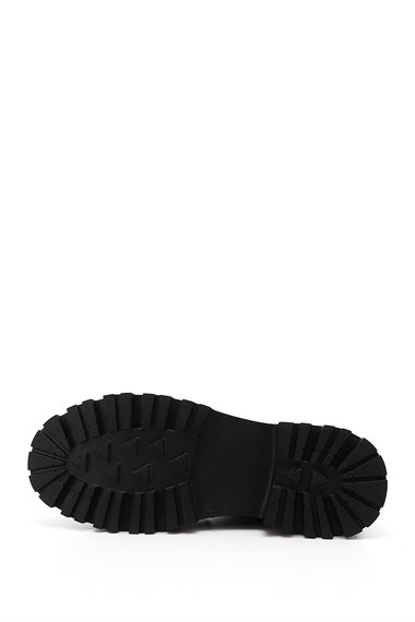 Womens Black Round Toe Zip-Up Boots