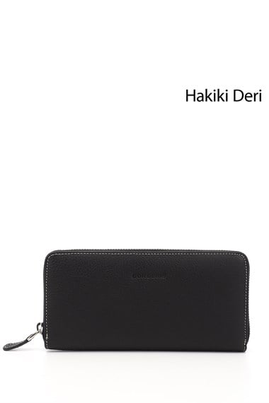 Kadın Siyaha Antrasit Yatay Hakiki Deri Cüzdan