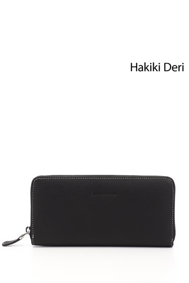 Kadın Siyaha Antrasit Yatay Hakiki Deri Cüzdan
