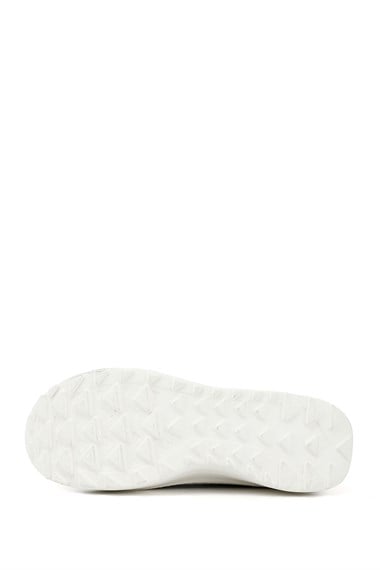 Kadın Su Yeşili Lastik Bağcıklı Comfort Dolgu Taban Hakiki Deri Sneaker