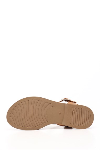 Kadın Taba Antik Bilek Bağlı Hakiki Deri Sandalet