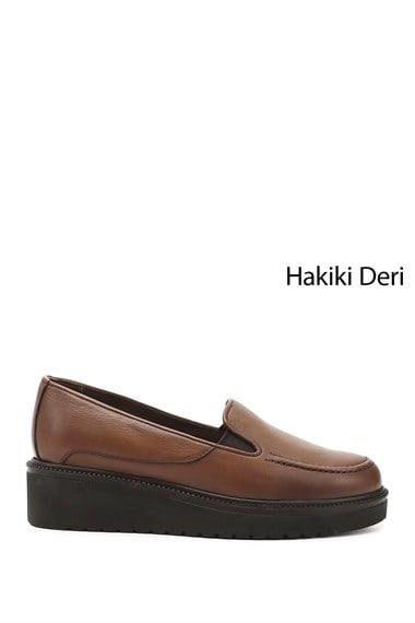 Kadın Taba Antik Dolgu Taban Hakiki Deri Ayakkabı