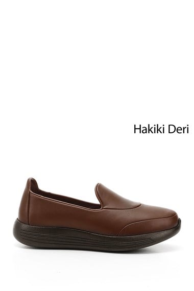 Kadın Taba Antik Dolgu Taban Hakiki Deri Comfort Ayakkabı
