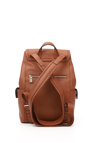 Kadın Taba Antik Hakiki Deri El ve Sırt Çantası