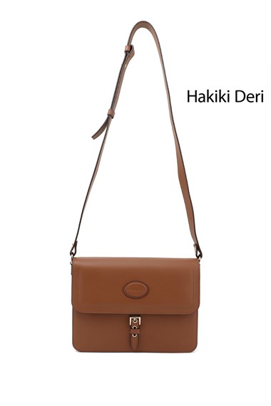 Kadın Taba Antik Hakiki Deri Omuz Çantası