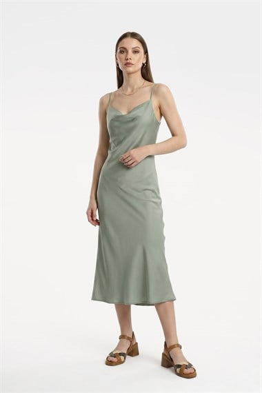 Kadın Taba Antik Örgü Bantlı Kalın Topuklu Hakiki Deri Sandalet