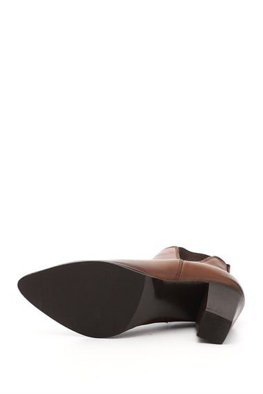 Kadın Taba Antik Topuklu Hakiki Deri Chelsea Bot