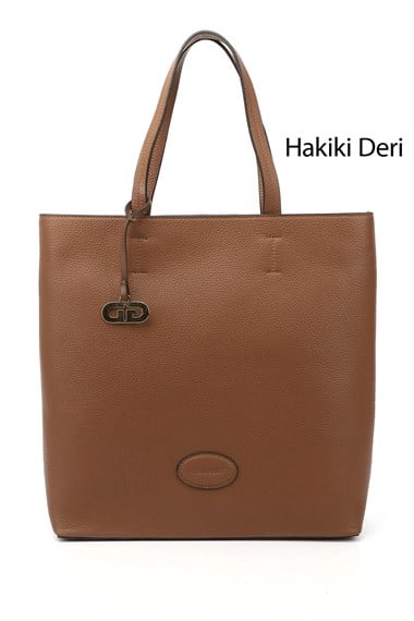 Kadın Taba Floter Hakiki Deri El ve Omuz Çantası