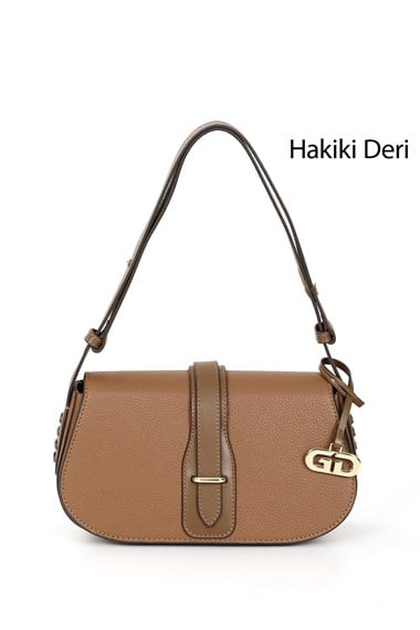 Womens Tan Floter Genuine Leather Hand and Shoulder Bag