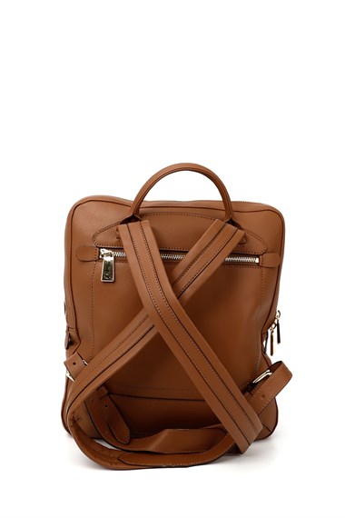 Kadın Taba Hakiki Deri El Ve Sırt Çantası