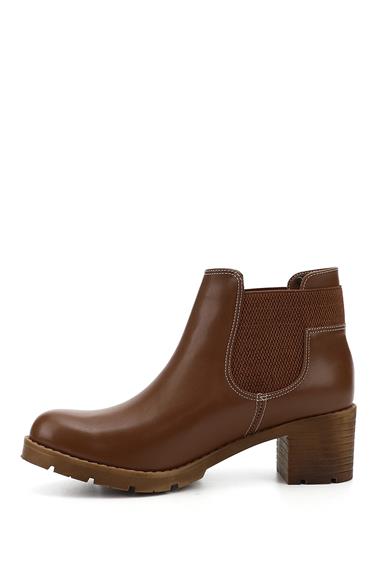 Womens Brown Chunky Heel Chelsea Boots