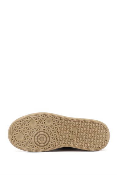 Kadın Taba Süet Bağcıklı Hakiki Deri Sneaker