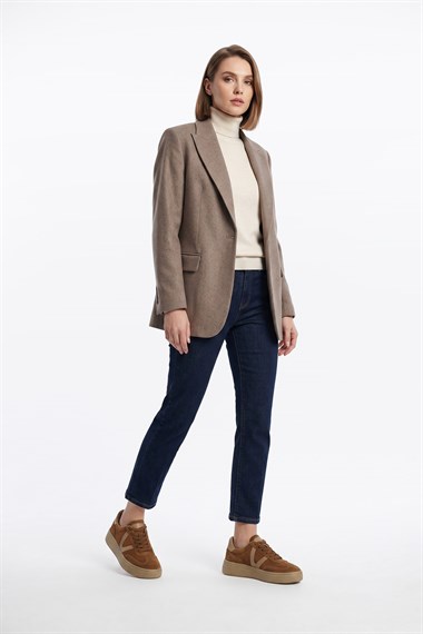 Kadın Taba Süet Bağcıklı Hakiki Deri Sneaker