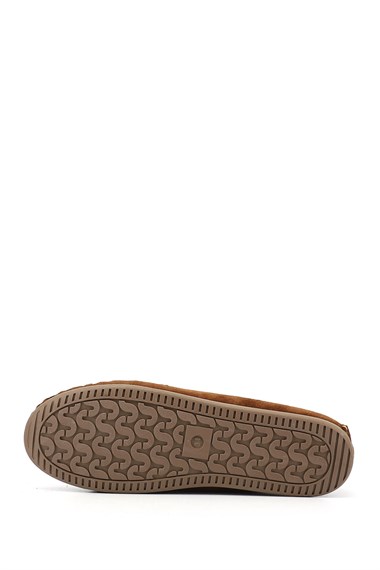Kadın Taba Süet Fiyonklu Hakiki Deri Comfort Loafer