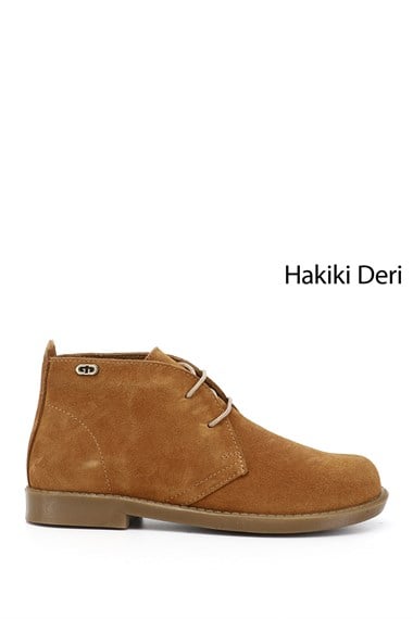 Kadın Taba Süet Kauçuk Taban Hakiki Deri Bot