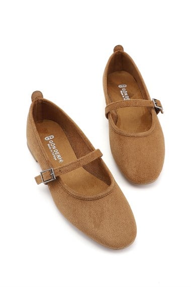 Kadın Taba Süet Mary Jane Babet