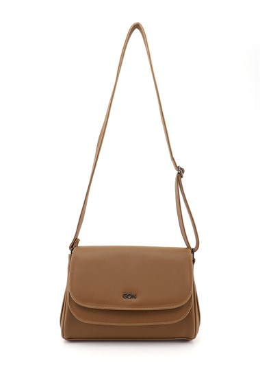 Womens Tan Long Strap Shoulder Bag