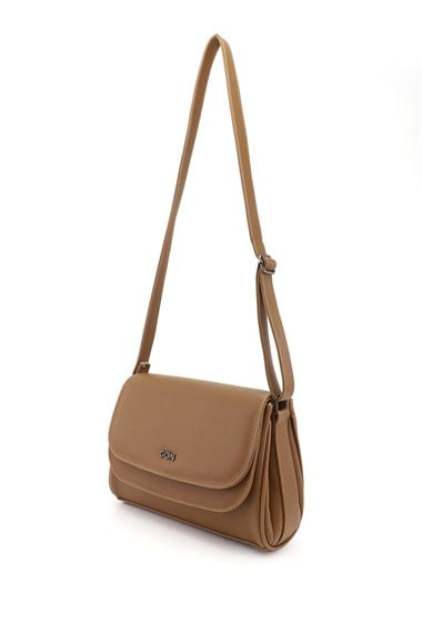 Womens Tan Long Strap Shoulder Bag