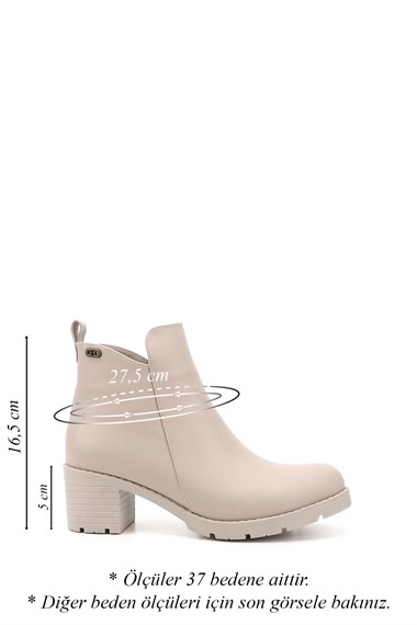 Womens Ten Zipper Thick Heel Boots