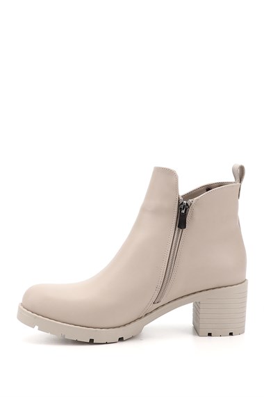 Womens Ten Zipper Thick Heel Boots