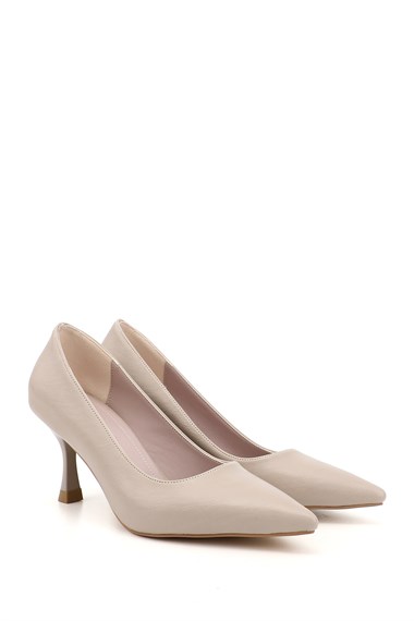 Womens Skin Pointed Toe Goblet Heel Stiletto