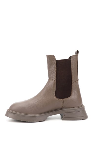 Womens Mink Floater Thick Sole Genuine Leather Chelsea Boots